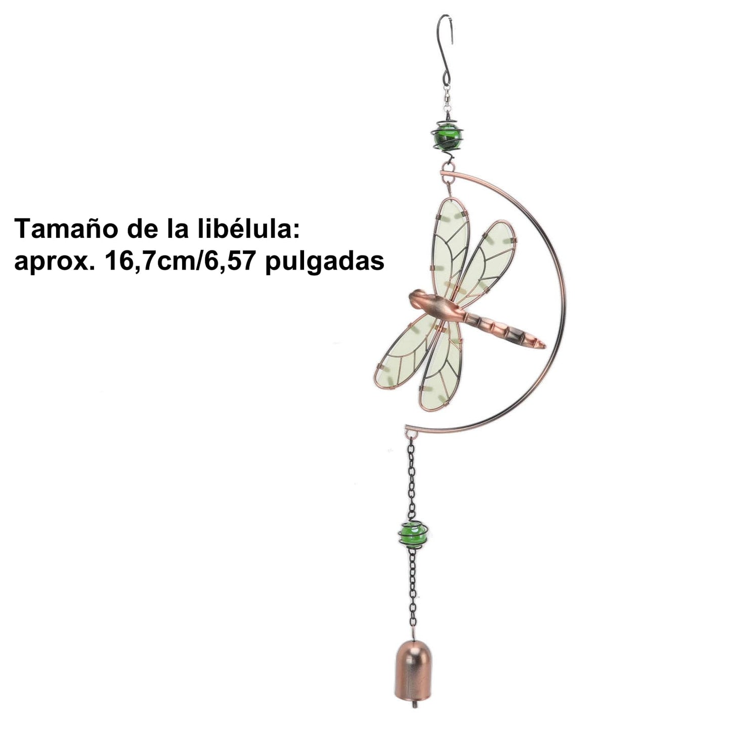 CHICIRIS Dragonfly Wind Chimes Decor, Dragonfly Wind Chimes, Waterproof Beautiful Melody Iron Hanging Ornaments for Home Decoration
