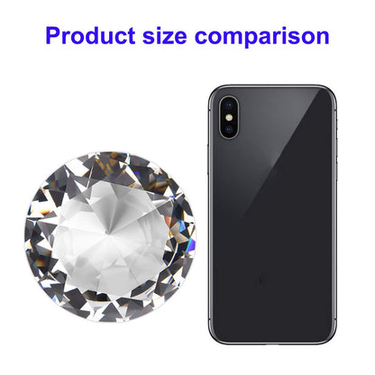 100MM Large Clear Crystal Diamond Paperweight with Stand Jewels Wedding Decorations Centerpieces Home Office Desktop Decor (3.93 inch)