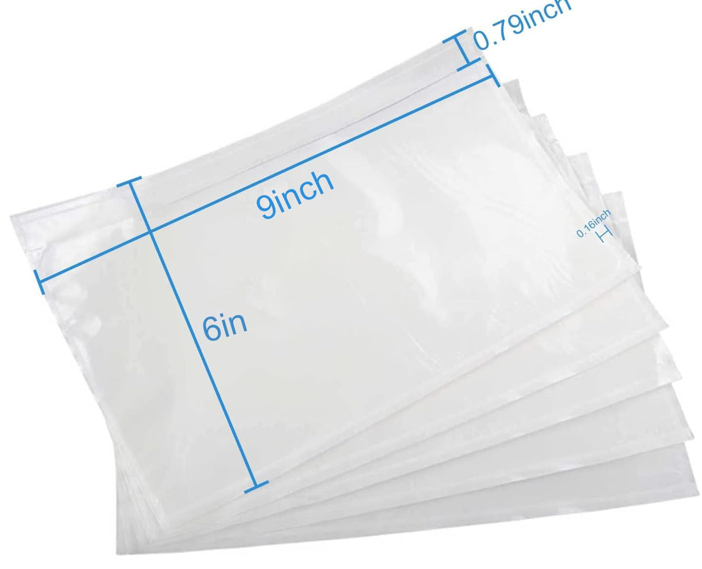 Coopaty 6" x 9" Adhesive Packing List Envelopes Clear Plastic Mailing Shipping Envelope Pouch (200 Pack)