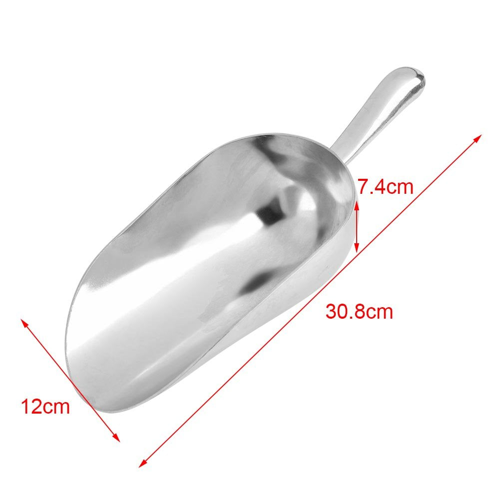 38oz Aluminum Alloy Ice Scoop, Metal Kitchen Food Scoop for Candy, Flour, Sugar, Coffee Bean, Pet Food