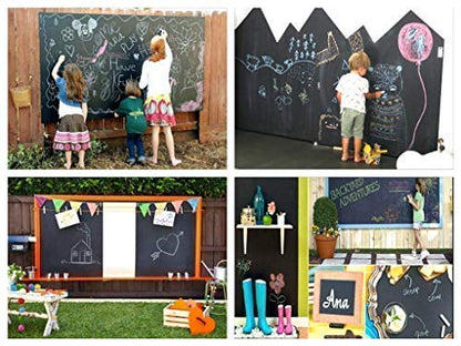 Chalkboard Blackboard Paint - Black 8.5oz (250 ml) - Brush on Wood, Metal, Glass, Wall, Plaster Boards Sign, Frame or Any Surface. Use with Chalk Pen Wet Erase, Safe and Non-Toxic. Matte Finish - Up to 32sf