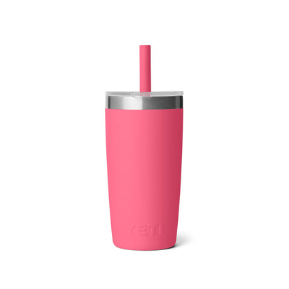 YETI Rambler Jr. 10 Oz Tumbler with Silicone Straw Lid, Tropical Pink