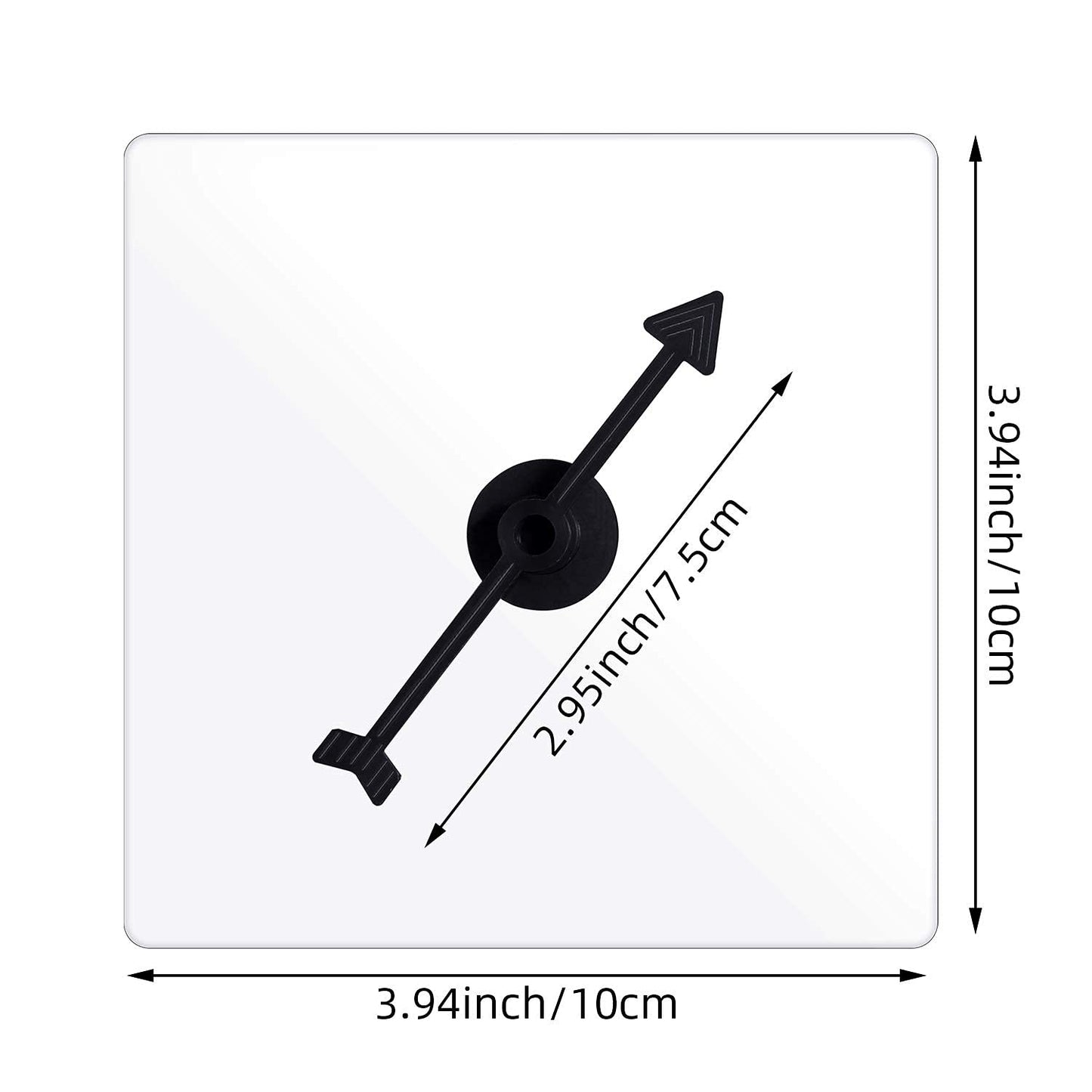 VABBHK 16 Pieces Transparent Spinners Dry Erase Math Spinner with Rotating Arrow for Adult Party Season and New Year Entertainment (Black, Yellow)