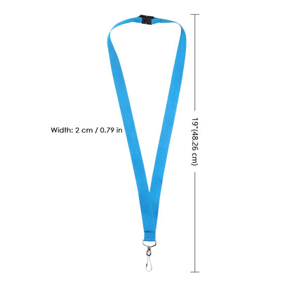 24-Pack Sky Blue Breakaway Lanyards, Durable Polyester Neck Straps for ID Cards, Keys, Office, School & Events