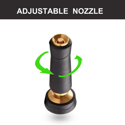 Brass Hose Nozzle, 2 Pack Heavy-Duty Adjustable Garden Twist Hose Nozzle Shut Off Valve, Suitable for Watering Flowers, Lawns, Cleaning Ground, Cleaning Car