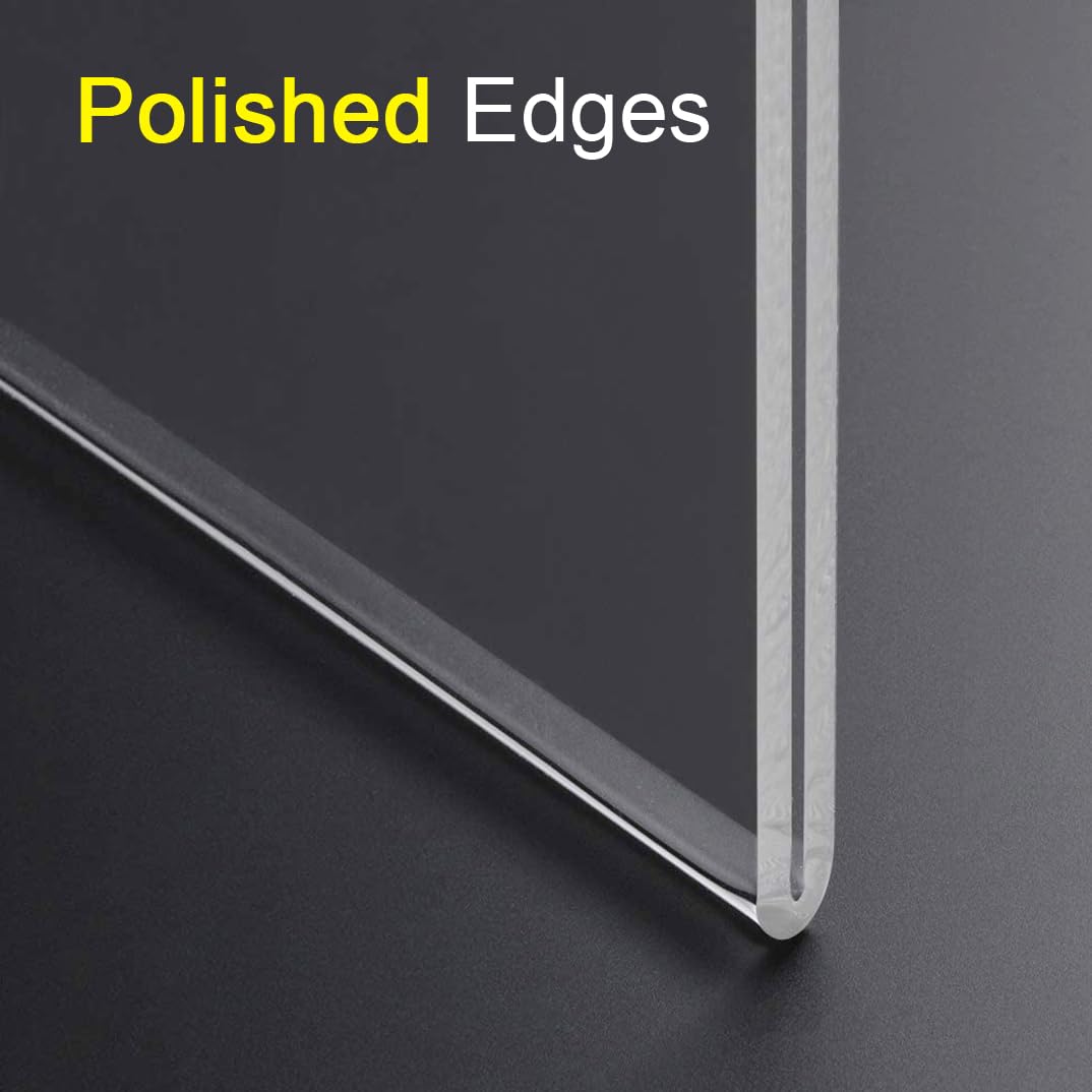 BlueValley 3 Pack Horizontal Acrylic Sign Holder 8.5 x 11 inch - Wall Mount Clear Plexiglass Flyer Sign Stand Plastic Poster Ad Picture Frame with Mounting Tape & Screw for Office Store Public Places