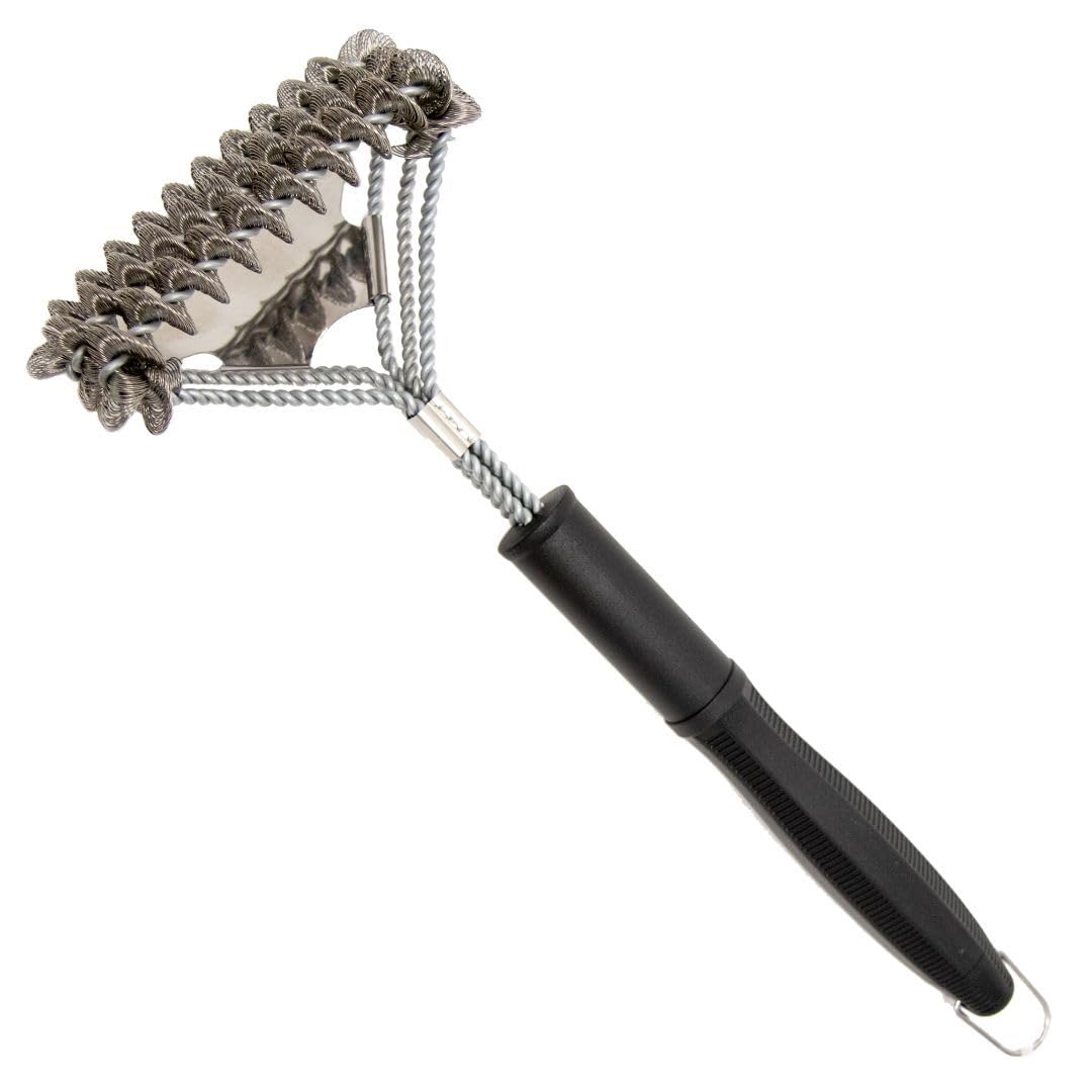 Valore BBQ Brush Bristle Free – 2 in 1 Grill Scraper & Barbecue Brush – Stainless Steel BBQ Grill Brush & Scraper Combo for Outdoor Grills