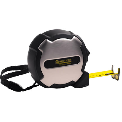 Tape Measure, Small Retractable Measuring Tape, Mini Tape Measure with Metric/Inch, Dual Sided, Magnetic Hooks, Rubber + Stainless Steel Case, for Home, Construction & DIY (16ft)