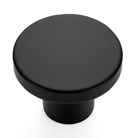 Ravinte 10 Pack Matte Black Round Cabinet Knobs Solid Dresser Knobs Drawer Pulls Black Cupboard Knobs for Modern Kitchen Cabinet Hardware