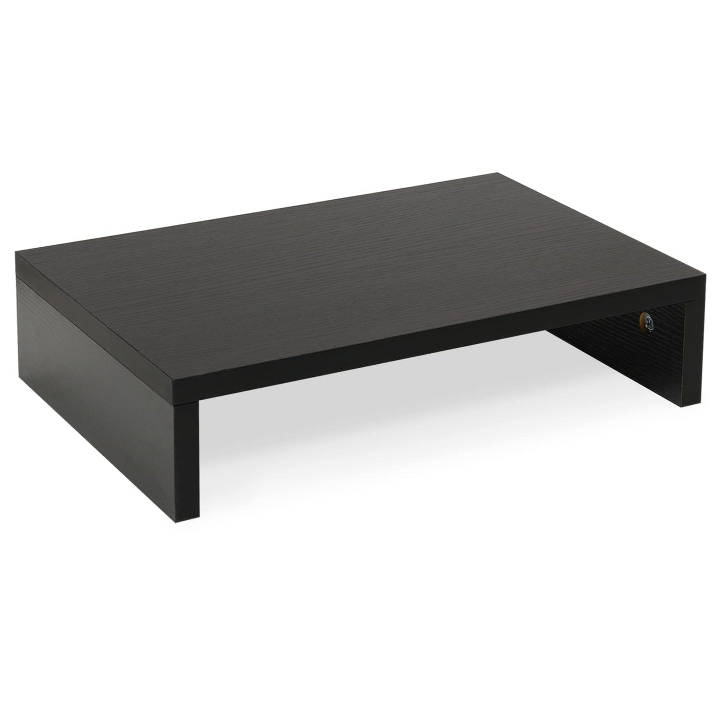 TEAMIX Monitor Stand Riser-14.2 inch, Wood Monitor Riser with Storage for Desk Small Monitor Stand TV/Screen/PC/Laptop Riser Computer Stand Desktop Shelf (Black, 36L x 24W cm)