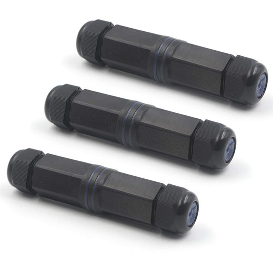 VCE IP68 Waterproof RJ45 Coupler Cat6/Cat5E/Cat5,3-Pack Shielded Outdoor Ethernet Cable Connectors Female to Female, Network LAN Cable Extender