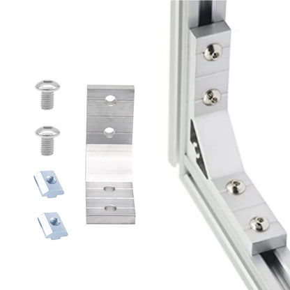 Seekliny 4Pcs 4040 Corner Brackets Set with Nuts and Screw 4040 Hardware for 4040 Aluminum Extrusion 4040 Accessories