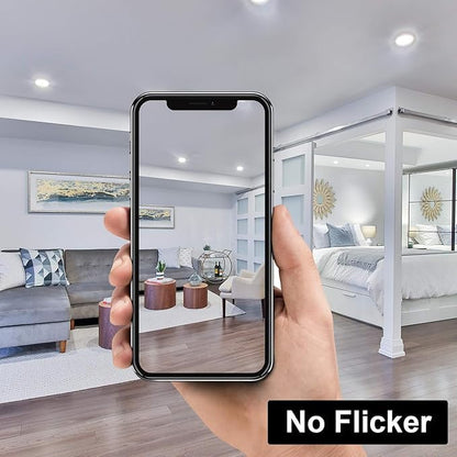 DiCUNO GU10 LED Bulb, 50W Halogen Equivalent, 3000K Warm White, 5W 500lm, 120 Degree Beam Angle, MR16 Shape Spotlight Bulbs, 110V 120V 220V Track Lighting, Non-Dimmable, 6-Pack