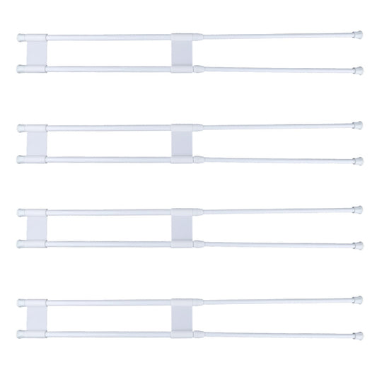 4pcs Rv Refrigerator Bars, Adjustable Rv Fridge Tension Bars Extendable to 15.8-27.6in Metal Rv Fridge Bars for Holding Food Drinks Rv Refrigerator Accessories