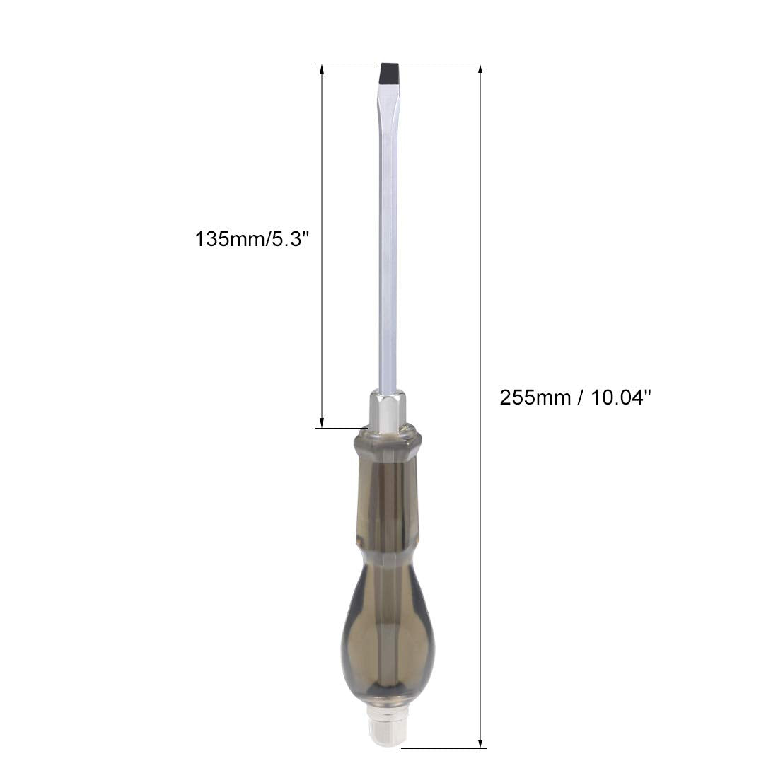 uxcell 7mm Slotted Impact Screwdriver, 6-Inch Keystone Demolition Driver Magnetic, 2 Pack