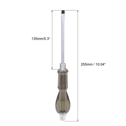 uxcell 7mm Slotted Impact Screwdriver, 6-Inch Keystone Demolition Driver Magnetic, 2 Pack
