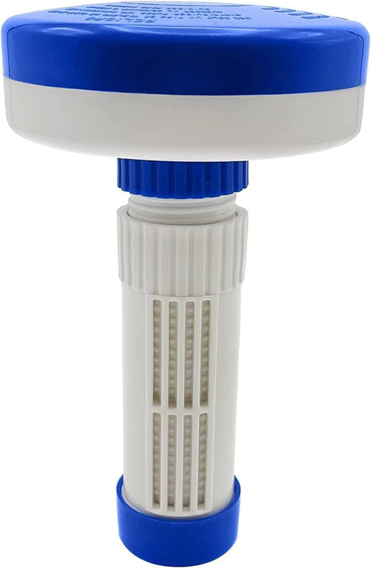 Club Pro Chlorine Puck Floater | Bromine Puck Floater | Removable End Cap | for 1 Inch Bromine Tablets Hot Tub | Spa & Hot Tub Accessories | Hot Tub Chemicals Dispenser | Adjustable Weighted Bottom |