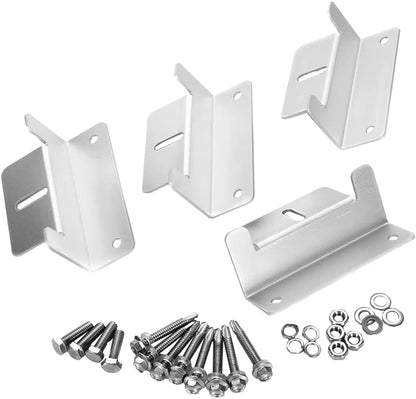 Baotkere Solar Panel Mount Z Brackets, Anti-Corrosion Kits with Nuts and Bolts, Connector Wrenches, Used for House Apartment Roof, Walls Mounted Structures