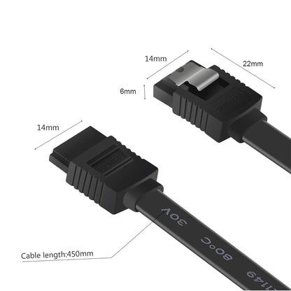 BENFEI 12 Pack SATA III 6Gbps Straight HDD SDD Data Cable with Locking Latch, 18 Inch, Black, Compatible for SATA HDD, SSD, CD Driver, CD Writer