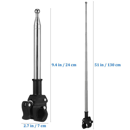 2 Pcs Bicycle Flagpole Mounting Stand Telescoping Racing Flag Outdoor Flag Bike Display Flagpole Holder