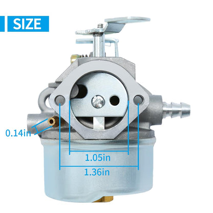 Anxingo Carburetor for Tecumseh HMSK80 HMSK85 HMSK90 HMSK100 HMSK105 HMSK110 LH318SA LH358SA Snow Blower Thrower 640052 640054 640349 8HP 9HP 10HP Engine with Primer Bulb Fuel Filter