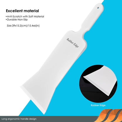 EHDIS Window Tint Bulldozer Squeegee Scrubber Paddle Squeegee, Long Handle Flat Glass Bulldozer Tint Tool for Car Front Windows Rear Glass Cleaning, Auto Window Tinting Car Glass Film Installation