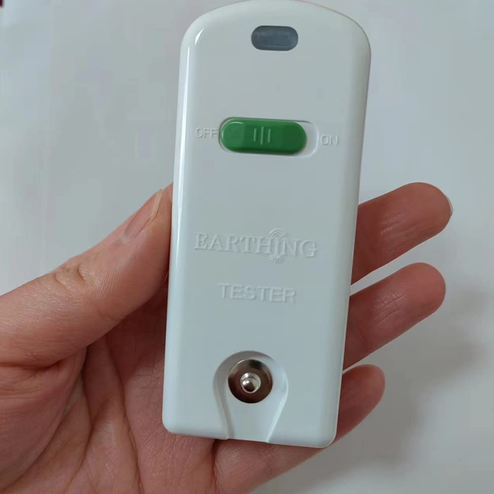 HUNAIGEE Grounding Continuity Tester with 2X 15ft Grounding Cords for Grounding Sheets Use to Test Effectiveness of Earth Connected Products Mats,Pads,Wrist Bands,Blankets,Pillow Case