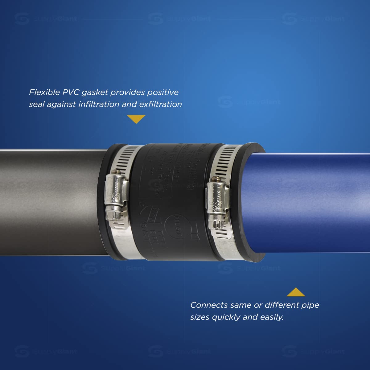 Everflow 4827 Coupling, 4", Black