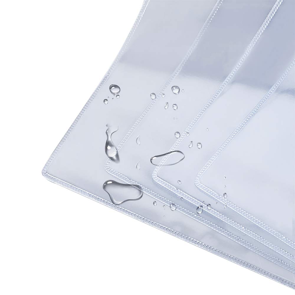 MyLifeUNIT Zipper File Bags, A4 Plastic Folders Waterproof Document Pouch, 20 Counts