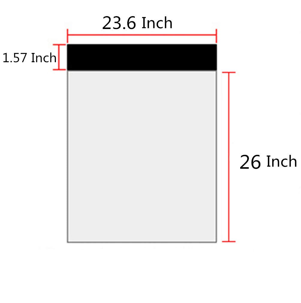 25 Pcs 23.6 X 26 Inch White Poly Mailers，Large Self-Sealing Shipping Envelopes Water Resistant Plastic Mailing Bags 2.36 Mil Thickness