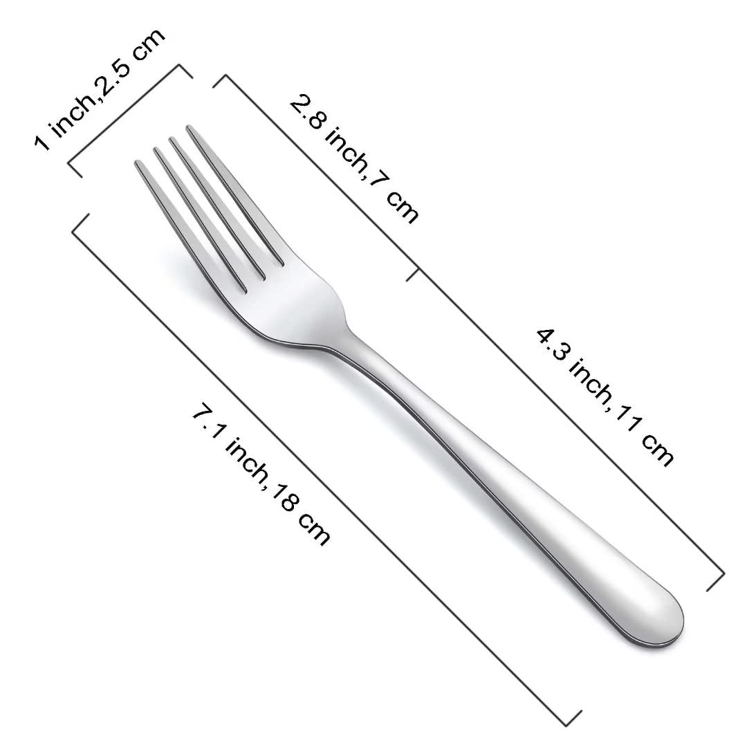 36-Piece Dinner Forks Set, Funnydin 7.1 Inches Stainless Steel Forks Silverware, Durable Table Forks Set, Use for Home, Hotel and Restaurant - Mirror Polished, Dishwasher Safe