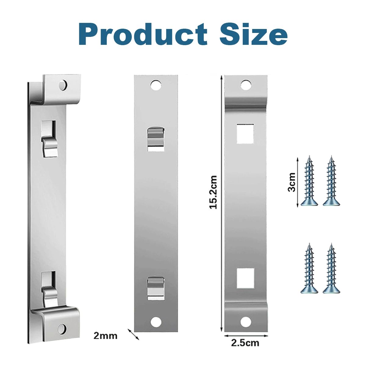 Bird House Hanging Brackets, Galvanized Steel, 4 Sets with Screws, Rust-Proof Mount for Feeders and Nesting Boxes
