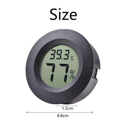 Rojuna 10-Pack Mini Thermometer Hygrometer, Small Digital Electronic Temperature Humidity Meters Gauge Indoor LCD Display for Humidors, Greenhouse, Garden, Cellar, Fridge, Mason Jar