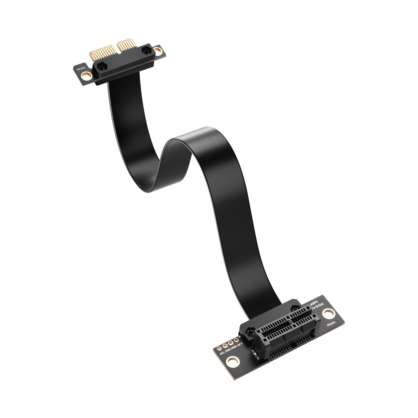 SinLoon PCIe 4.0 X1 Extension Cable 90 Degree PCI-E 1X Male to Female Riser Cable (30CM)
