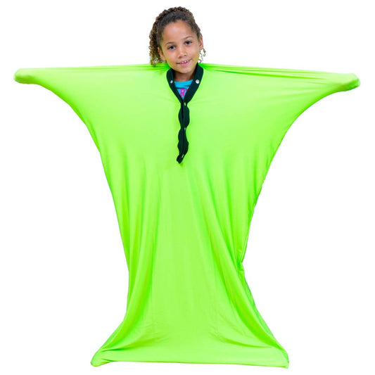 Sensory Sox Stretchy Body Socks Full-Body Wrap to Relieve Stress, Hyposensitivity Great for Boys, Girls with Autism, Anxiety (Small 47"x27", Green)