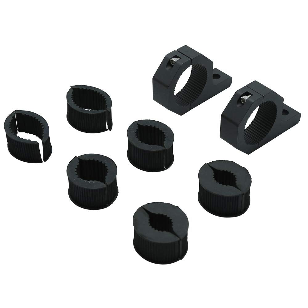 Vkinman LED Off-Road Light Horizontal Bar Clamp Mounting Bracket Handlebar Mount Kit 1"/1.5"/1.75"/2" (2 Clamps) for Light Bar Bull Bar Tube Clamp Roof Roll Cage Holder, Allen Key Included
