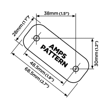 Quad Lock 360 Base - Flat Rectangle 2 Hole