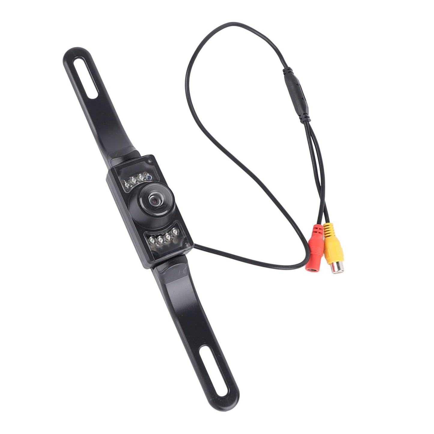 Car Backup Camera, Long License Plate Frame Camera, HD Night Vision 8 Lights Reverse Infrared Waterproof Vehicle Mounted Rearview Camera for Universal Cars