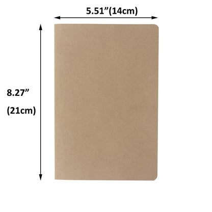 zmybcpack 12 Pack A5 Dot Grid Paper Notebook, Kraft Cover Dotted Subject Notebook, Dot Grid Bullet Journal -30 Sheets/60 Dot Pages，8.25"x5.5"