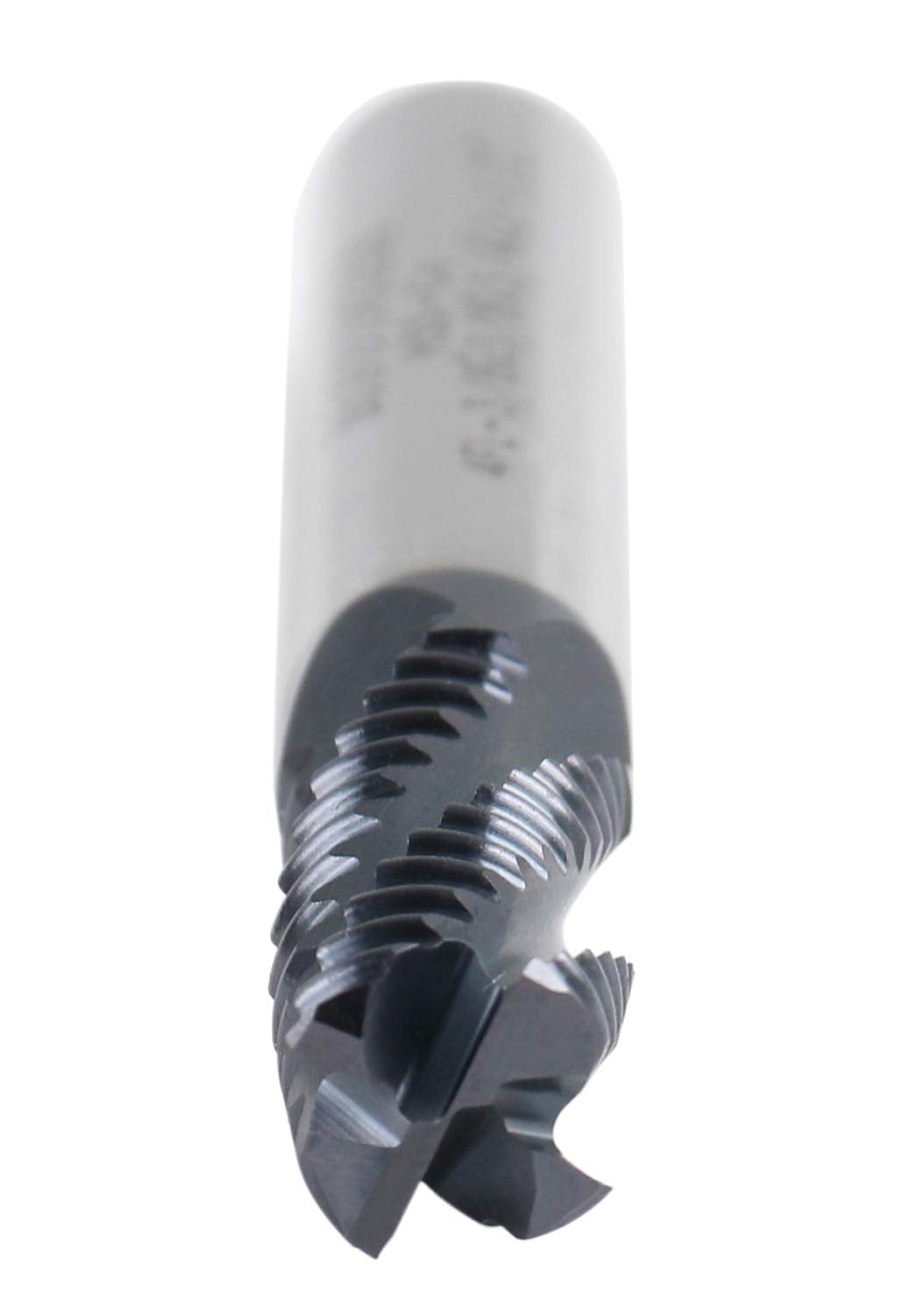 Accusize Industrial Tools 3/8'' Dia by 3/8'' Shk Dia Coarse Tooth M42 8% Cobalt Tialn Roughing End Mill, 3/4'' Flt Length, 2-1/2'' Oal, 1102-0038