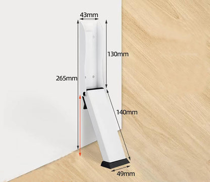 Door Stop, 2 Pack No Drilling Door Stoppers to Keep Door Open, Easy Pedal Kick Down Door Holder, Bottom of Door (White)