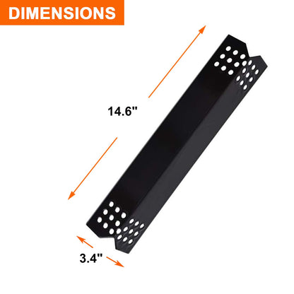 BBQ Future Heat Plate Replacement Parts for Grill Master 720-0697 720-0737, Nexgrill 720-0830H 720-0783E, Heat Shields Tent Flame Tamer for Kenmore 720-0830A Gas Grill, Porcelain Steel, 4 Pack