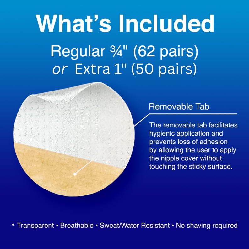 NipEaze Sports Nipple Covers for Men & Women – Anti-Chafing Pads for Running, Cycling & Workouts, 62 Pairs (124 Pcs)