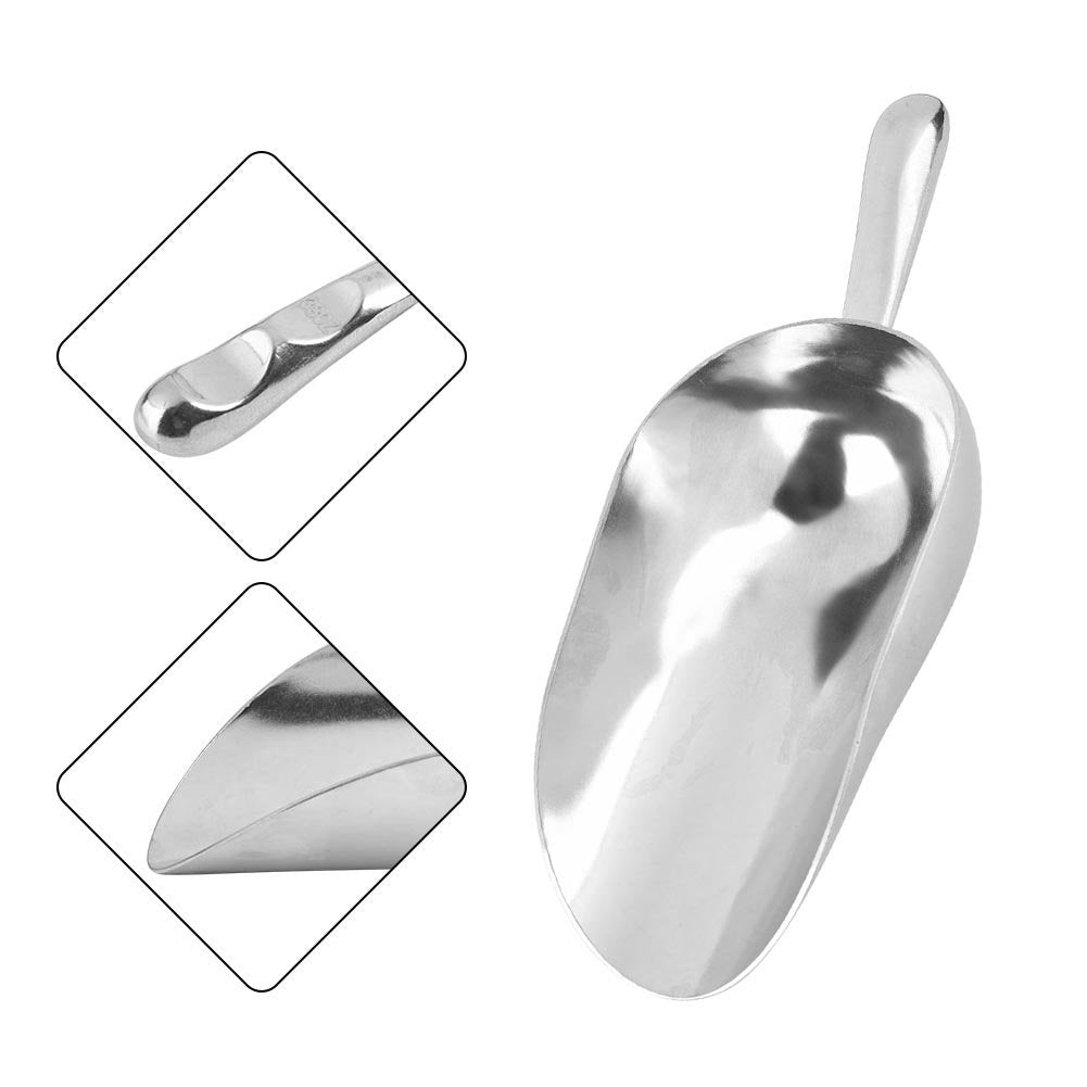 38oz Aluminum Alloy Ice Scoop, Metal Kitchen Food Scoop for Candy, Flour, Sugar, Coffee Bean, Pet Food