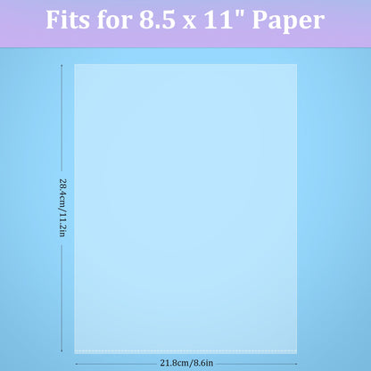 AKONEGE 100 Pack No Holes Sheet Protectors, 8.5 x 11 Inch Letter Size, Polypropylene (PP), Top Loading, Heavyweight Plastic, Clear View, Document & Artwork Protectors