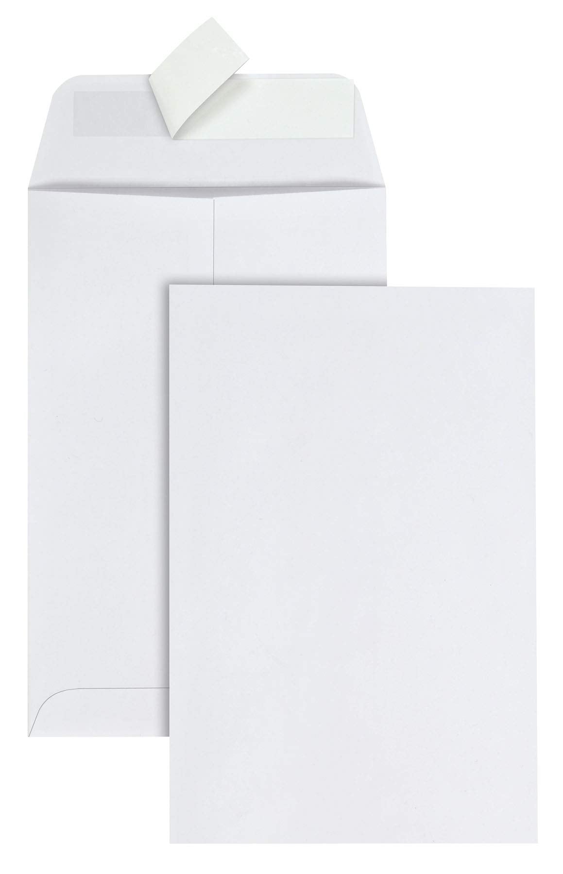 Quality Park Catalog Envelope, 6-Inch X 9-Inch, White, Redi-Strip, 100 Envelopes (44182)