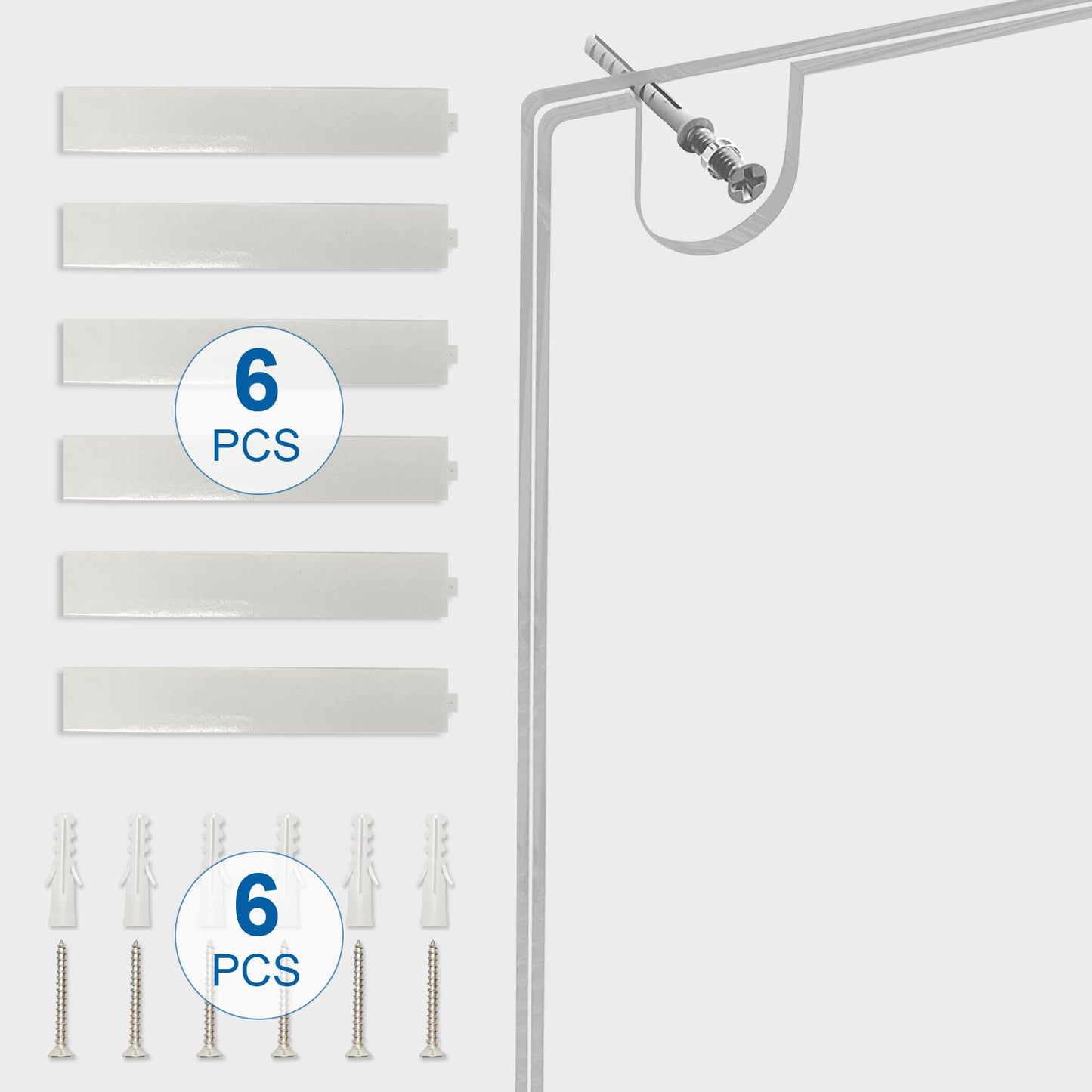 BlueValley 3 Pack Horizontal Acrylic Sign Holder 8.5 x 11 inch - Wall Mount Clear Plexiglass Flyer Sign Stand Plastic Poster Ad Picture Frame with Mounting Tape & Screw for Office Store Public Places