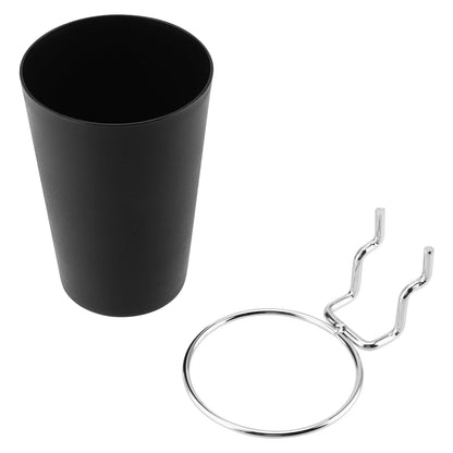 TAICHEUT 16 Set Pegboard Hooks with Pegboard Cups,Peg Board Cups with Ring, Black Pegboard Bins Pegboard Cup Holder Accessories for Office Wall Organizing Storage Tools