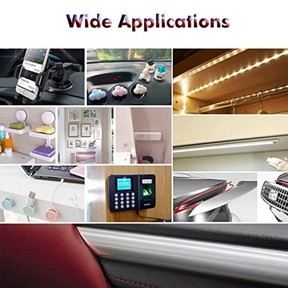 LLPT Double Sided Tape Heavy Duty Mounting Tape 16.5Ft x 2" Acrylic Foam 2 Sided Adhesive Tape Waterproof Strong Double Stick Tape Dual Sided Strip for Automotive Wall Home Office Decor