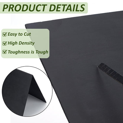 BENECREAT 3 Sheets 3mm Black Foam Boards, 11.8x15.7" Rectangle Foam PVC Sheet Poster Board Mount Board for Mounting, Crafts, Modelling, Art, Display, School Projects